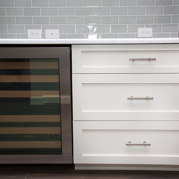 Custom Cabinets with Built-in Wine Cooler