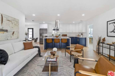 Living room - 1950s living room idea in Los Angeles