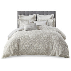 True North by Sleep Philosophy Addison King Ivory Pintuck Sherpa Down Alternative Comforter Set