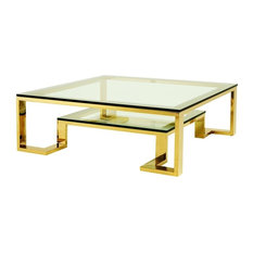 Eichholtz Huntington 2-Level Coffee Table, Gold