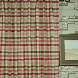 Paroo Cotton Blend Middle Check Concealed Tab Top Curtains & Drapes Heading Styl - Curtains