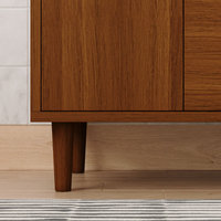 The Bailey Bathroom Vanity, Teak, 30", Single Sink, Freestanding