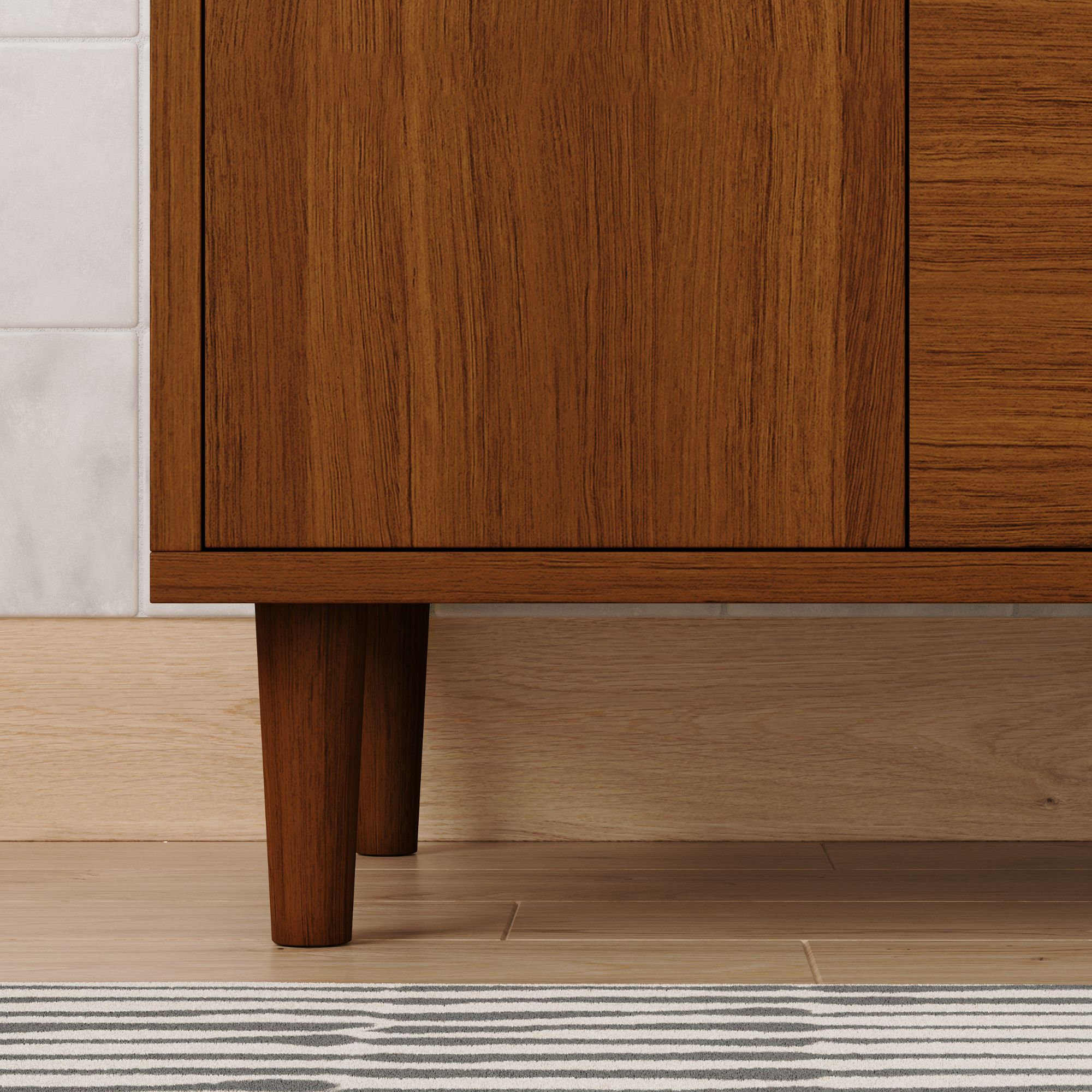 The Bailey Bathroom Vanity, Teak, 30", Single Sink, Freestanding
