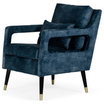 Hannah Mid-Century Blue Accent Chair