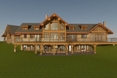 Kansas Log & Timber Frame home