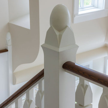 North-by-Northeast Staircase Detail - Custom Cape Cod Home