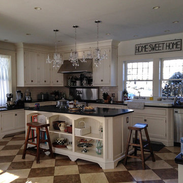 Traditional Montclair Kitchen and Banquette