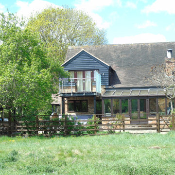 Rear view of completed Barn Extension with balcony