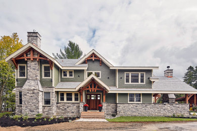 Inspiration for a transitional exterior home remodel in Other