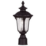 Livex Lighting - Livex Lighting 7848-07 Oxford - 1 Light Outdoor Post Top Lantern in Oxford Style - From the Oxford outdoor lantern collection, this tOxford 1 Light Outdo Bronze Clear Water G *UL: Suitable for wet locations Energy Star Qualified: n/a ADA Certified: n/a  *Number of Lights: 1-*Wattage:100w Medium Base bulb(s) *Bulb Included:No *Bulb Type:Medium Base *Finish Type:Bronze
