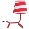 Woof Table Lamp, Red and White