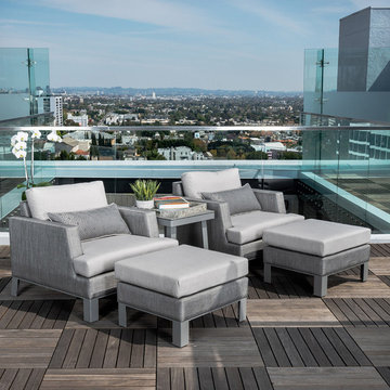 Portofino™ Sling 5pc Club Chair Set - Space Grey