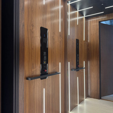 Designer Home Elevator + Architectural Lighting Accents | Cibes Symmetry Asterix