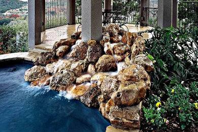 Boulder Accent WAterfall - By Dominion Pool Group, Inc.