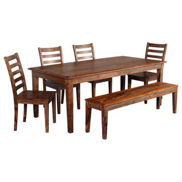 Porter Designs Sonora Solid Sheesham Wood Dining Table - Brown.