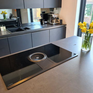 EasyTouch Graphite with Black Concrete Worktops
