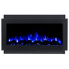 36 inch Black Recessed Electric Fireplace with Logs - INTU 36" | Ignis