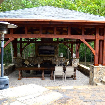 Stand Alone Timber Frame with Fireplace
