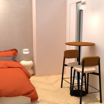 Espace chambre et mange debout
