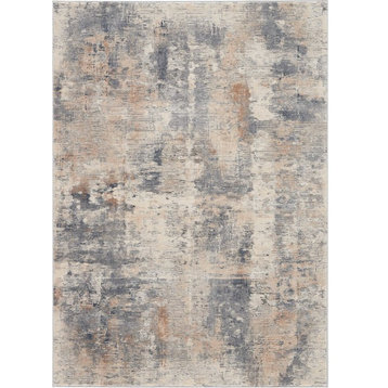 Nourison Rustic Textures 5'3" x 7'3" Beige/Grey Modern Indoor Area Rug