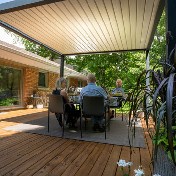 Louvered Pergola provides sun protection