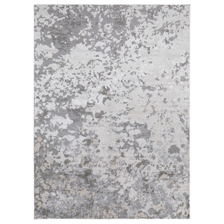 Weave & Wander Orin Modern Abstract, Silver/Gray, 8'x10'