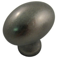Canal Oval Cabinet Knob, Weathered Nickel