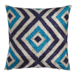 Registan Diamond Peacock Pillow - Decorative Pillows