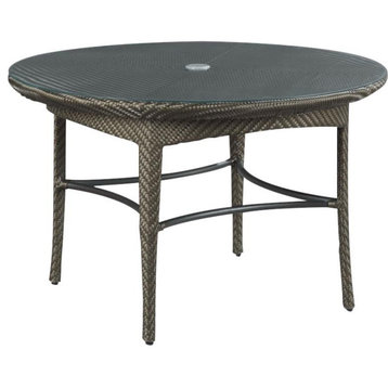 Cafe Table End Side WOODBRIDGE MARIGOT Round Top Rounded Tapered