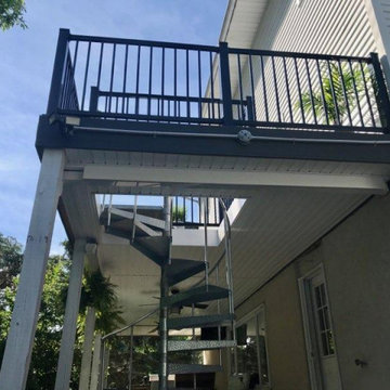 Spiral Staircase & Back Deck Installation