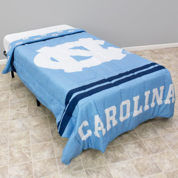 North Carolina Tar Heels Reversible Big Logo Soft and Colorful Comforter, Twin