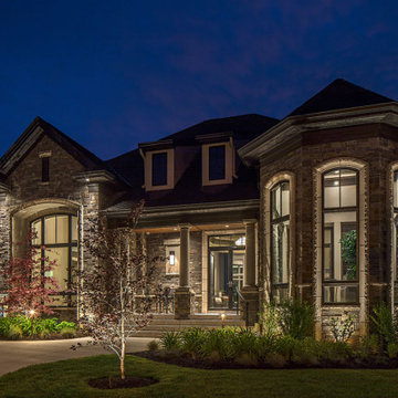 Front Entrance Landscape Lighting Design Elkhorn, Nebraska