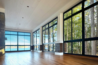 Home design - large modern home design idea in Portland Maine