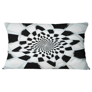 Abstract Spiral Fractal Design Abstract Throw Pillow, 12"x20"