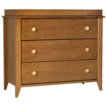 Babyletto Sprout 3 Drawer Dresser with Removable Changing Tray in Chestnut