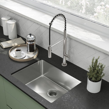 Rivage 23"x18" Stainless Steel, Single Basin, Undermount Kitchen Sink