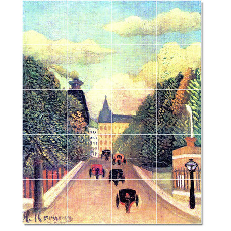 Jean-Jacques Rousseau Poster Art Painting Ceramic Tile Mural #84, 17"x21.25"