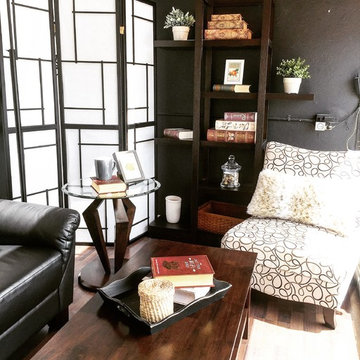 A Black and White Zen Living Space