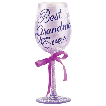 "Best Grandma Ever" Wine Glass