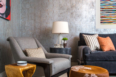 Trendy living room photo in Los Angeles