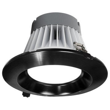 CLR-Select 8" Black H/O Commercial Canless LED Downlight Kit