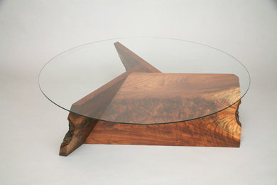 Walnut and Glass Table