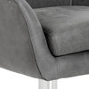 Sunpan Club Collection Judy Swivel Chair In Profundo Black Leather