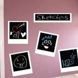 Polaroid Chalkboard Decals - Wall Decals