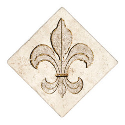Chateau Feleur d'Lys Accent on diagonal {color Pewter} - Tile