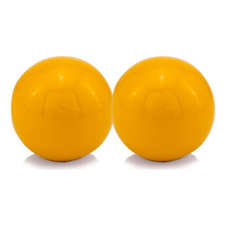 Modern Bolas Modern Day Accents Modern Bola Illuminating Yellow Set of 2 Sphere ...