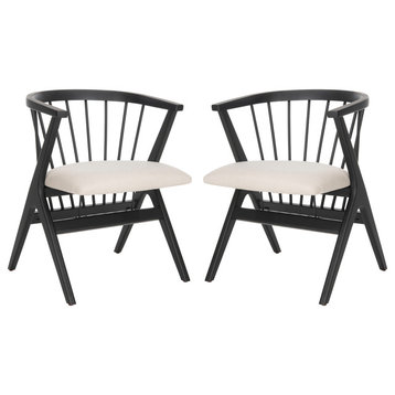 Safavieh Noah Spindle Dining Chair, Set of 2, White Oak/Gray