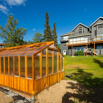 Treeline Greehouse and Deck Overlooking Anchorage, Alaska