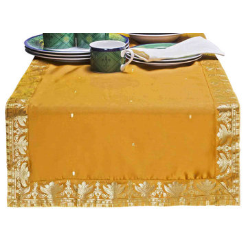 Mustard - Hand Crafted Table Runner (India) - 18 X 108 Inches