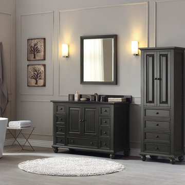 Avanity Thompson 49 in. Vanity Combo in Charcoal Glaze finish with Black Granite